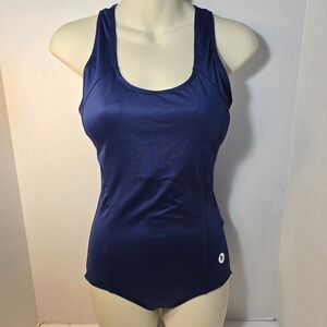Baleaf Women Small Conservative Athletic Racerback One Piece Swimsuit Navy Blue